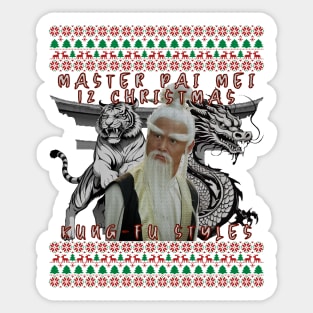 Master Pai Mei Christmas Kung Fu T-Shirt Sticker